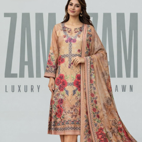 ZamZam Luxury Swiss Lawn 3pcs (NL0204)
